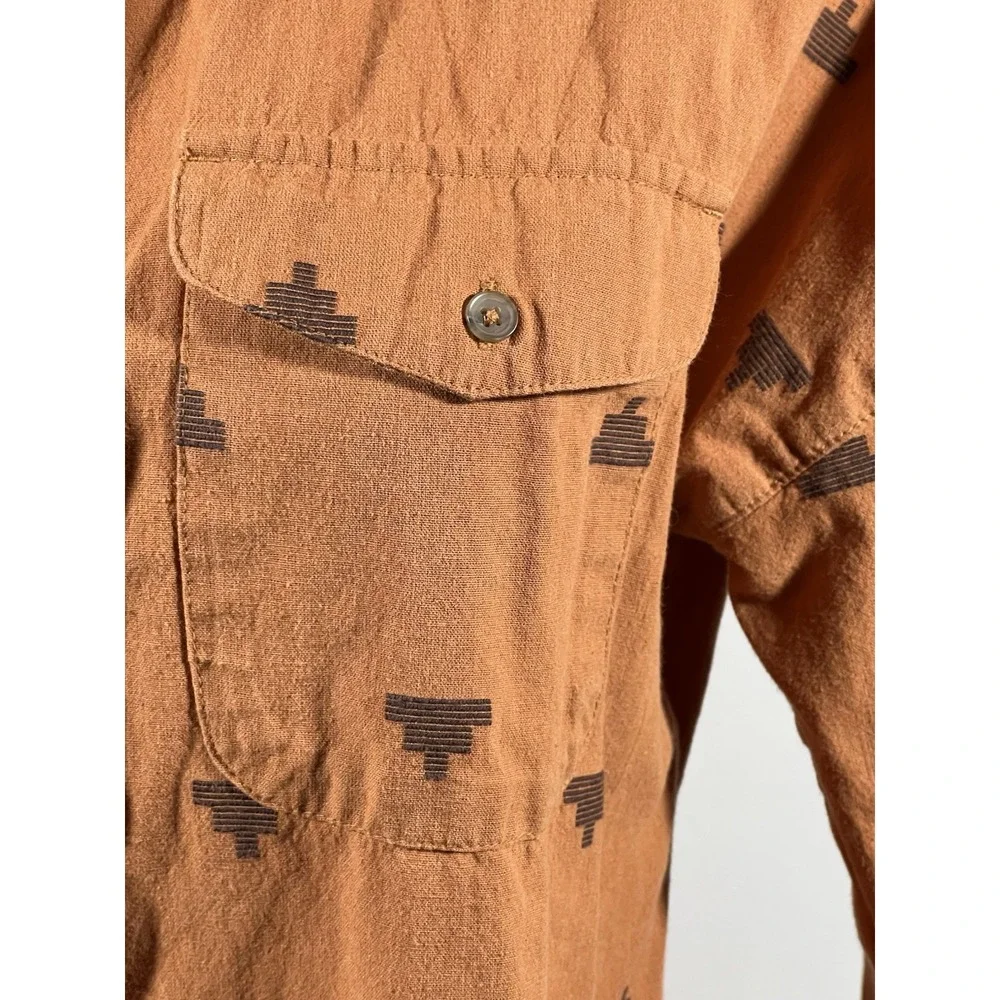 Prana Embroidered Shirt Womens Medium Long Sleeve Boho Festival Artisan